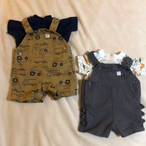 Baby Tee & Overall Set - 2 Outfits